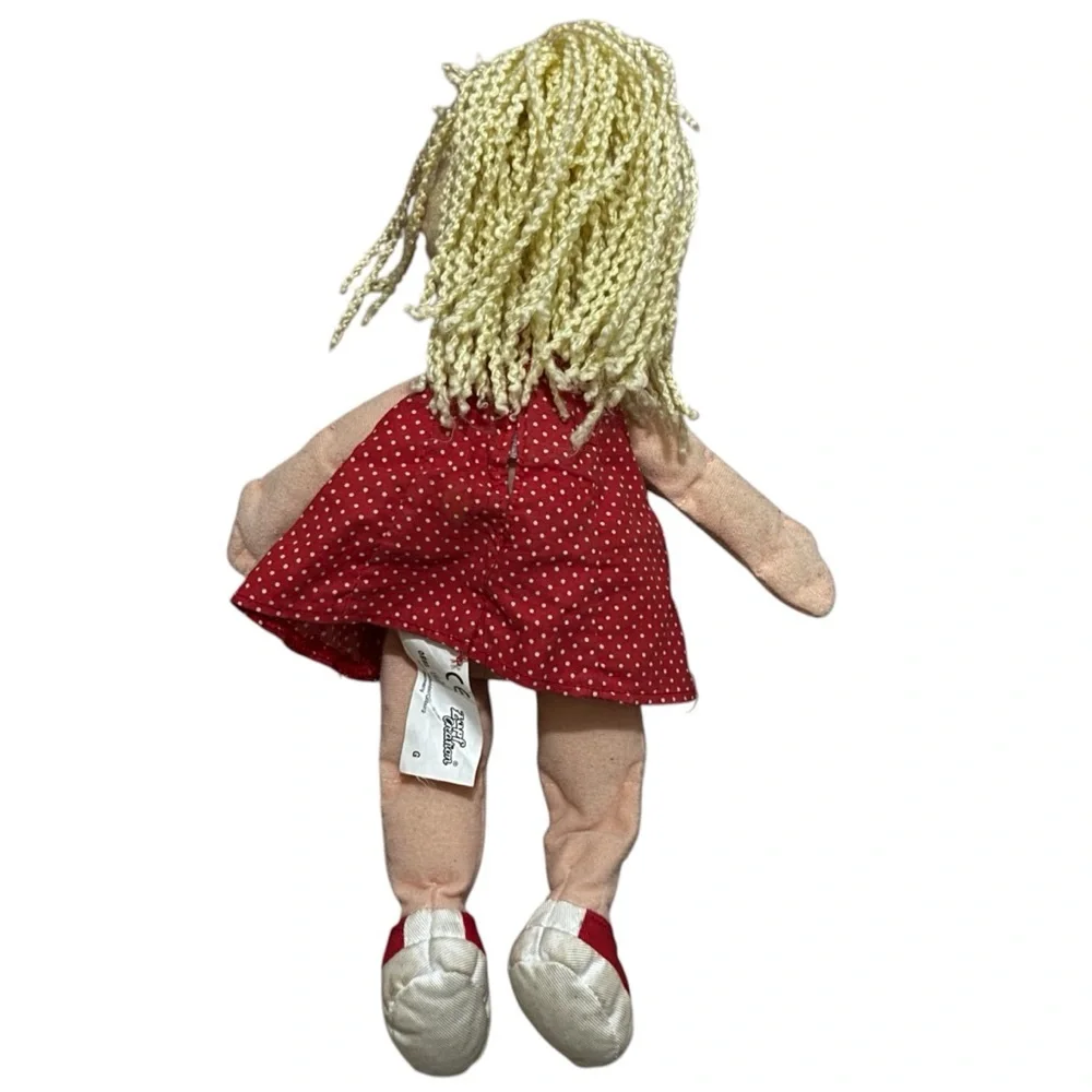 Vintage 2000s Maggie Raggies Soft Plush Toy Girl Doll Yarn Zapf Creation Germany - Picture 4 of 6